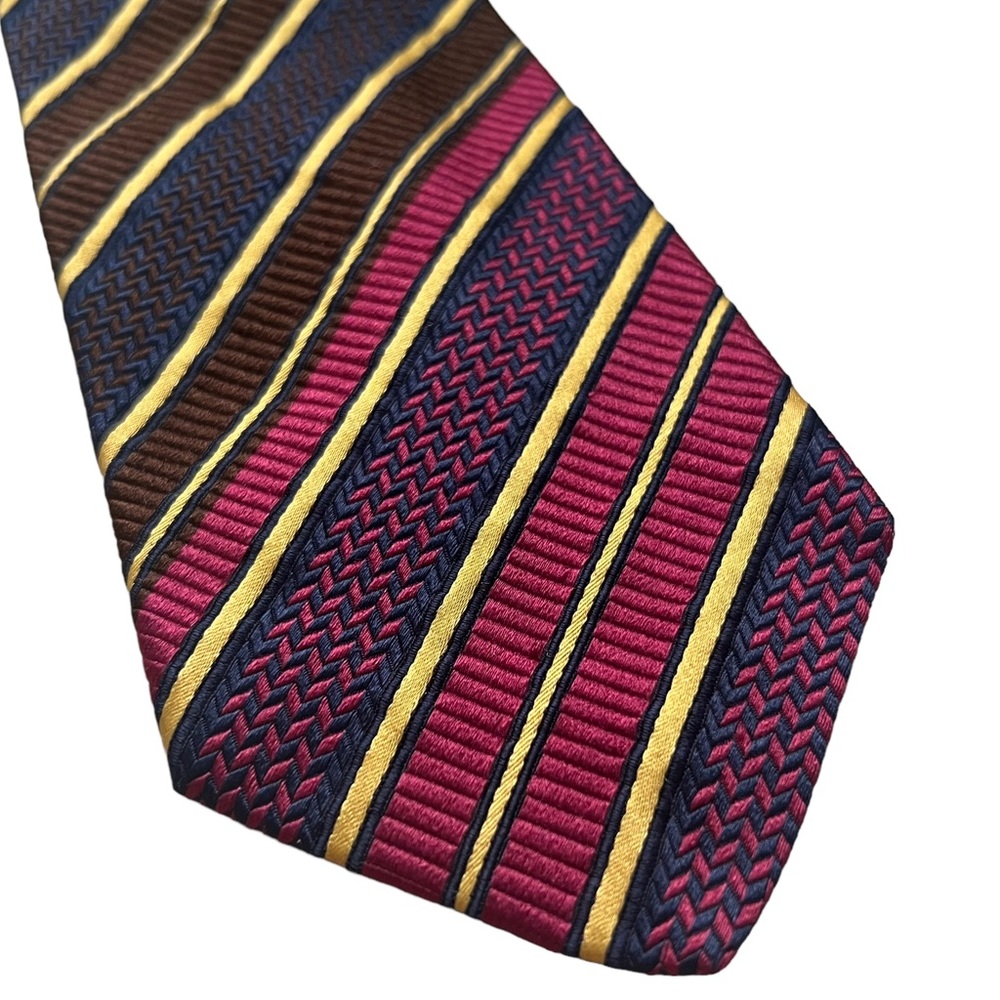Versace Diagonal Stripe Silk Tie